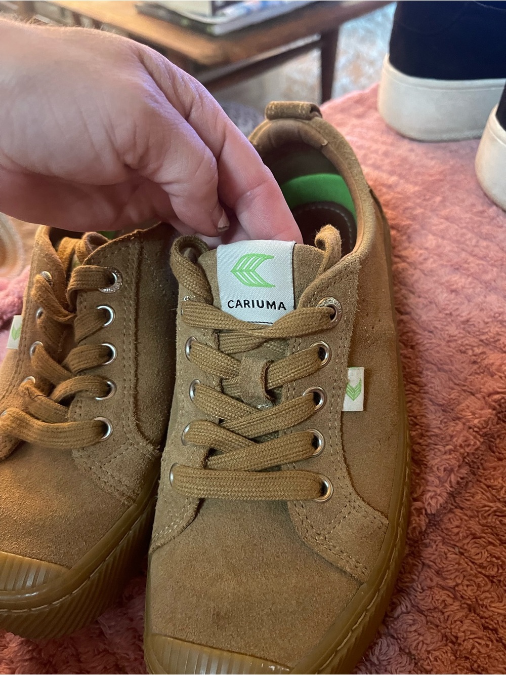 Cariuma womens Suede Sneakers in Tan